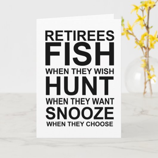 退職おもしろい者 カード (黄色い花)