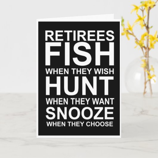 退職おもしろい者 カード (黄色い花)