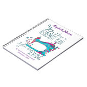 退職おもしろい裁縫計画引用文 ノートブック (左側)