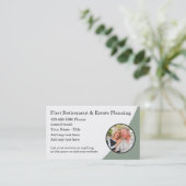 退職および不動産計画名刺 名刺 (スタンド正面)