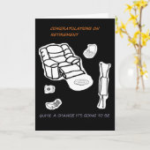 退職および重複のおもしろカード カード (黄色い花)