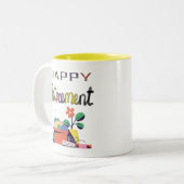 退職お祝いデザイン ツートーンマグカップ (正面左)