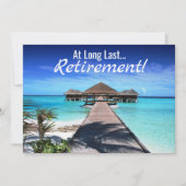 退職お祝いパーティー仕事仲間 招待状 (正面)