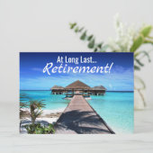 退職お祝いパーティー仕事仲間 招待状 (スタンド正面)