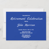 退職お祝いパーティー仕事仲間 招待状 (裏面)