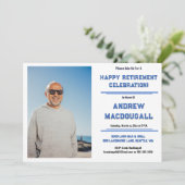 退職お祝いパーティー写真 招待状 (スタンド正面)