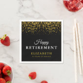 退職お祝いパーティー金ゴールドグリッター スタンダードカクテルナプキン (インサイチュ)