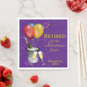 退職お祝いパープル紙 スタンダードランチョンナプキン (インサイチュ)