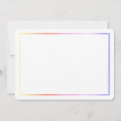 退職お祝いモダンディナー虹色 招待状 (裏面)