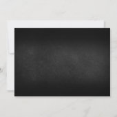 退職お祝い ブラック＆ホワイト 黒板 写真  招待状 (裏面)