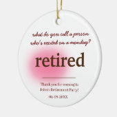 退職が興奮している人を何と呼ぶか セラミックオーナメント (左)