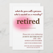 退職が興奮している人を何と呼ぶか 招待状 (正面/裏面)