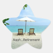 -退職したああ…引退 星シール (正面)