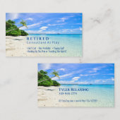 退職したおもしろいビーチ/パームDIY職業Gag Vs 2 名刺 (正面/裏面)