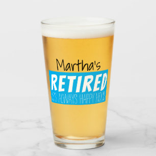 退職したおもしろい幸せ時パーソナライズされた タンブラーグラス