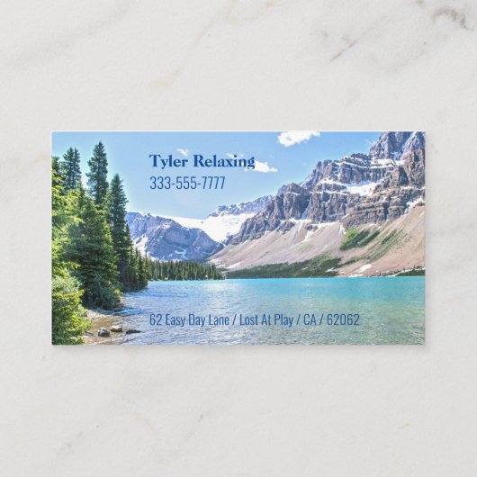 退職したおもしろい湖の山々、職業Gag対2 名刺 (裏面)