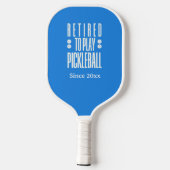 退職したおもしろい遊Pickleball Year Blue Whiteへ ピックルボールラケット (裏面)