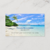 退職したおもしろい、ビーチと手のひら、職業、Gag Vs2 名刺 (裏面)