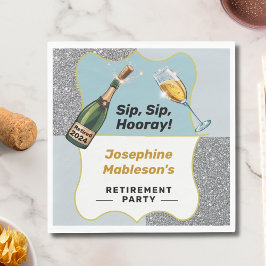 退職したお祝い離れ退職パーティー スタンダードランチョンナプキン