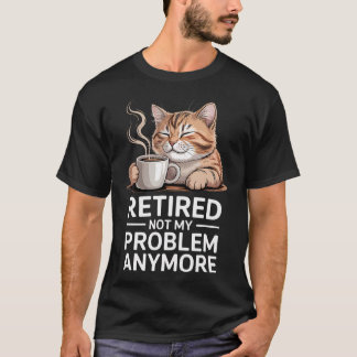退職したからもう知らないニャ コーヒーハモア Tシャツ