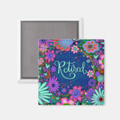 退職したかわいらしおもしろいインスパイアフローラ マグネット (正面/裏面)