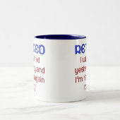 退職したか疲れたか。 ツートーンマグカップ (中央)