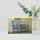 「退職したそして静止ロッキング」はがき ポストカード (スタンド正面)