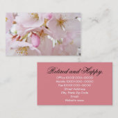 退職したで幸せな名刺の花の退職 コーリングカード (正面/裏面)