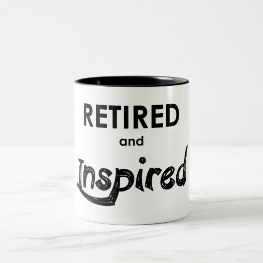 退職したとインスパイア ツートーンマグカップ (中央)