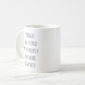 退職したと思った(冗談) コーヒーマグカップ (正面左)
