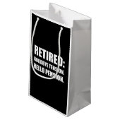 退職したなさようなら張力こんにちは年金 スモールペーパーバッグ (裏面アングル)