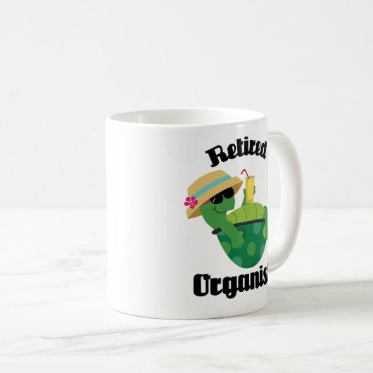 退職したなオルガン奏者のギフト コーヒーマグカップ (正面右)