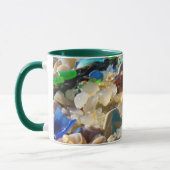 退職したなギフトのSeaglassのコーヒー・マグは海ガラスを浜に引き上げます マグカップ (左)