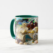 退職したなギフトのSeaglassのコーヒー・マグは海ガラスを浜に引き上げます マグカップ (正面左)