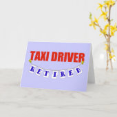 退職したなタクシー運転手 カード (黄色い花)