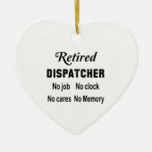 退職したなディスパッチャー仕事無し時計無し心配無し セラミックオーナメント (正面)