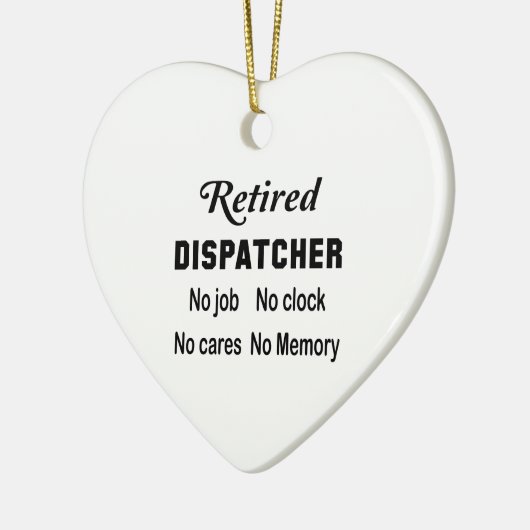 退職したなディスパッチャー仕事無し時計無し心配無し セラミックオーナメント (左)