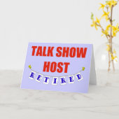退職したなトークショー司会者 カード (黄色い花)