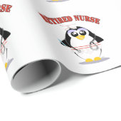 退職したなナースのペンギンの女性 ラッピングペーパー (ロールコーナー)