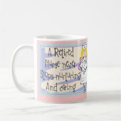退職したなナースの天使の芸術のカード及びギフト コーヒーマグカップ (左)