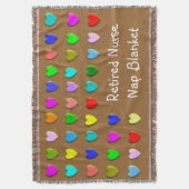 退職したなナースの昼寝毛布のハート スローブランケット (正面縦)