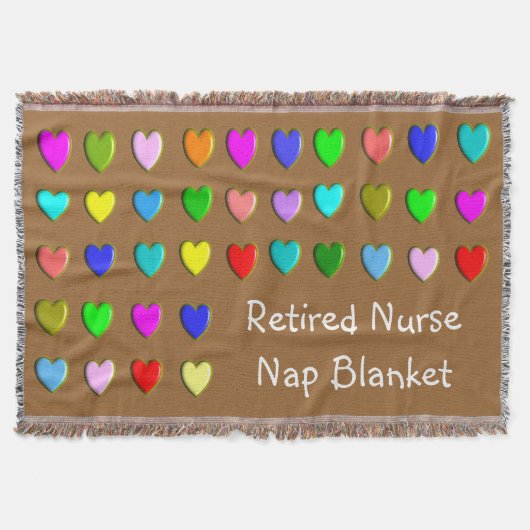 退職したなナースの昼寝毛布のハート スローブランケット (正面)