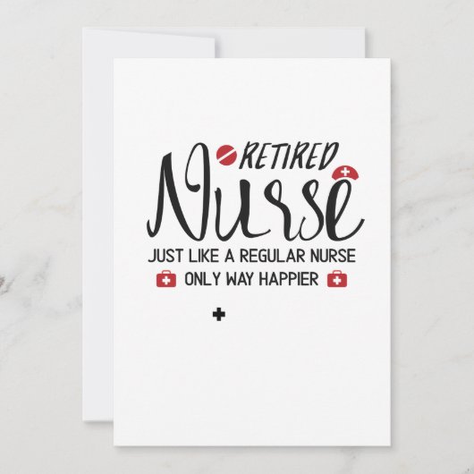 退職したなナースの素晴らしいギフトの退職したなナース カード (正面)
