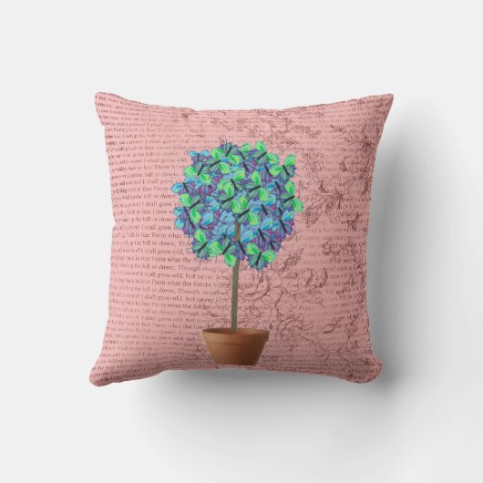 退職したなナースの装飾的な蝶枕 クッション (裏面)