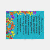 退職したなナースの詩のフリースブランケットの青II フリースブランケット (正面(横))