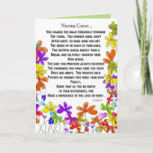 退職したなナースの詩の挨拶状#18 カード (正面)