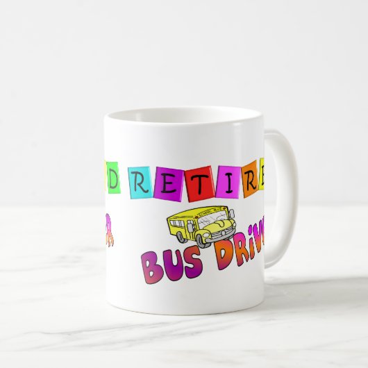 退職したなバス運転手のギフト コーヒーマグカップ (正面右)