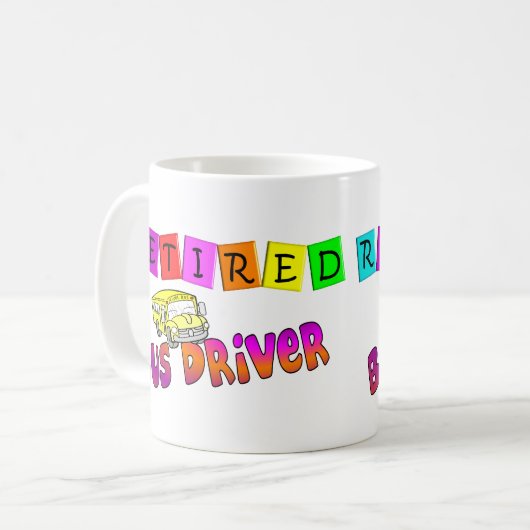 退職したなバス運転手のギフト コーヒーマグカップ (正面左)