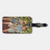 退職したなフラミンゴの水彩画の写真 ラゲッジタグ (裏面横)