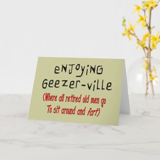 退職したなメンズTシャツ及びギフト"変わり者Ville " カード (黄色い花)